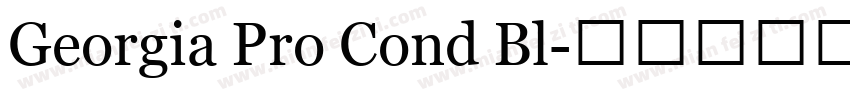 Georgia Pro Cond Bl字体转换